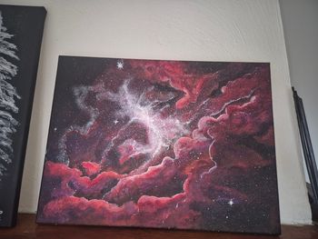 Toile Nébuleuse Rouge 