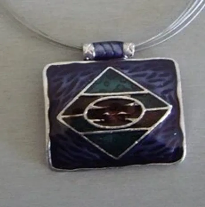 Parure collier pendentif boucles d'oreilles - photo numéro 3