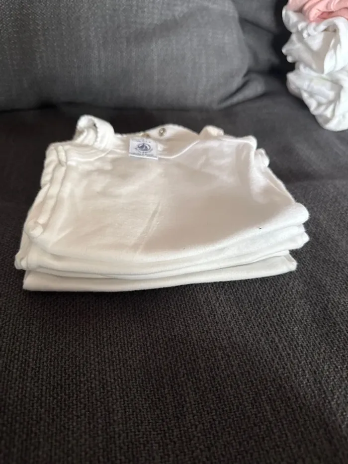Lis de 6 bodys petit bateau fille ou garçon o/1 mois - photo numéro 5