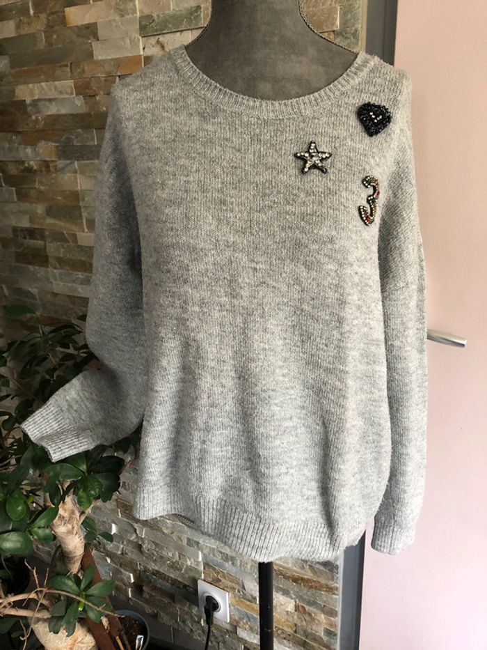 Pull gris 38