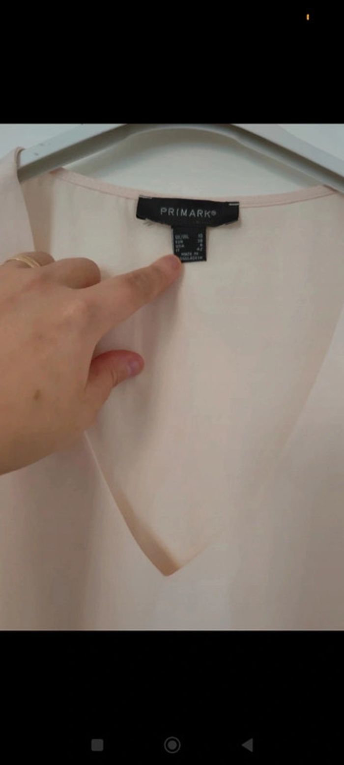 Blouse débardeur en voile couleur crème taille 38 Primark - photo numéro 3