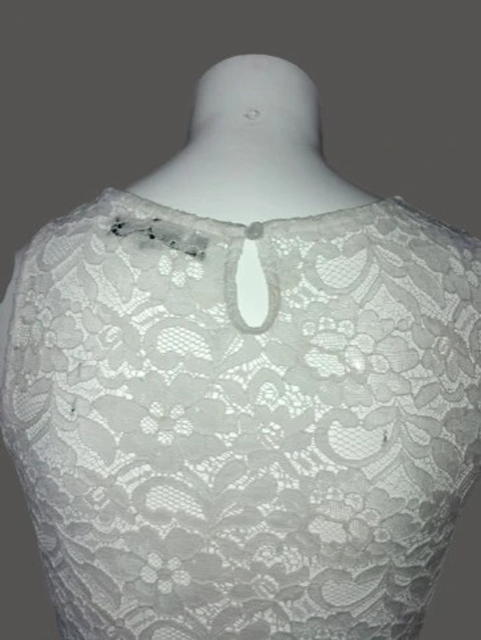 Robe blanche doublée dentelle - photo numéro 7