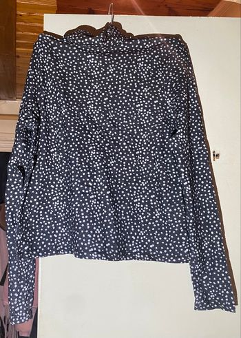 Top Col Roulé Imprimé Pois Polka Dot