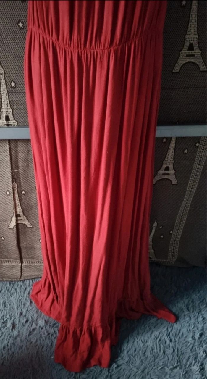 Robe longue bordeaux large taille 42 - 48 voir plus - photo numéro 3