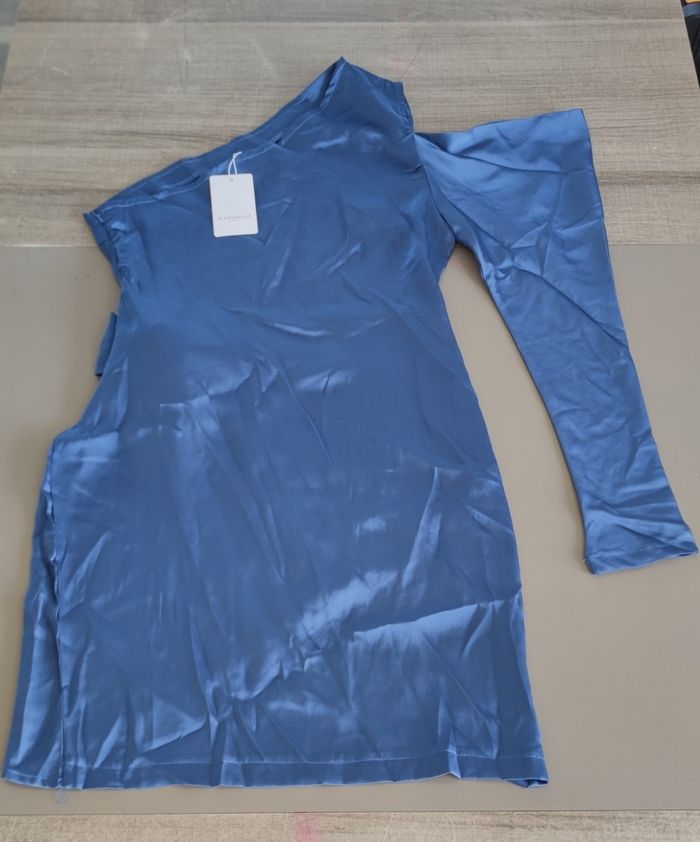 Robe d'été et de soirée marque Ravibelle Paris taille L couleur bleu pour femme - photo numéro 5