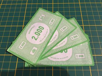 Lot x4 billets de 2.000 pièce détachée Monopoly Miro Parker company #A63