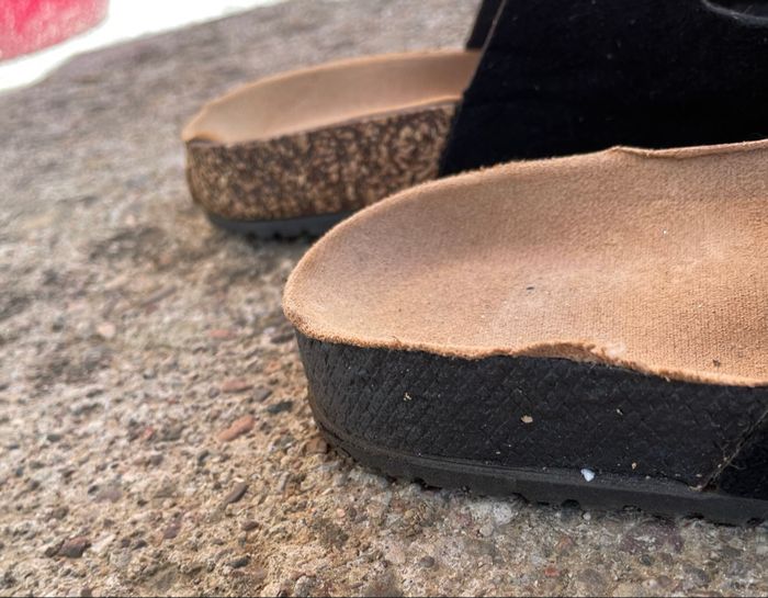 Claquette Mules Double Strap Matière Daim Femme Taille 38 - photo numéro 9