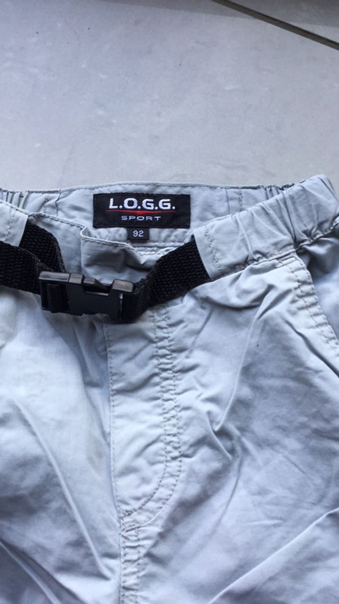 Pantacourt gris bleuté 3 ans LOGG Sport - photo numéro 2