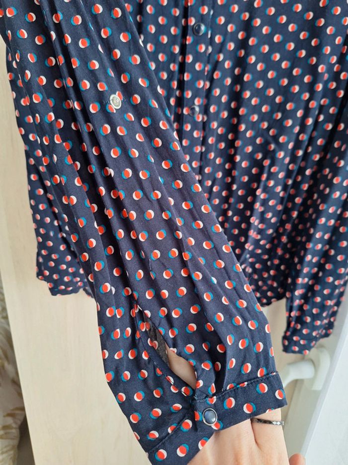 Blouse bleue fluide - photo numéro 4