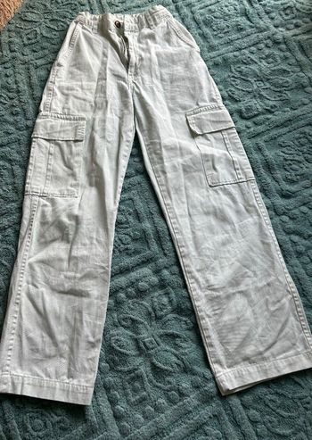 Pantalon cargo blanc fille taille 10-12ans