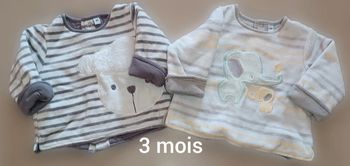 Pull/ par dessus de pyjama chauds  3 mois