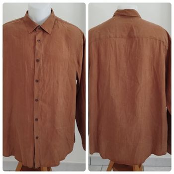 Chemise manches longues marron Zara taille XL