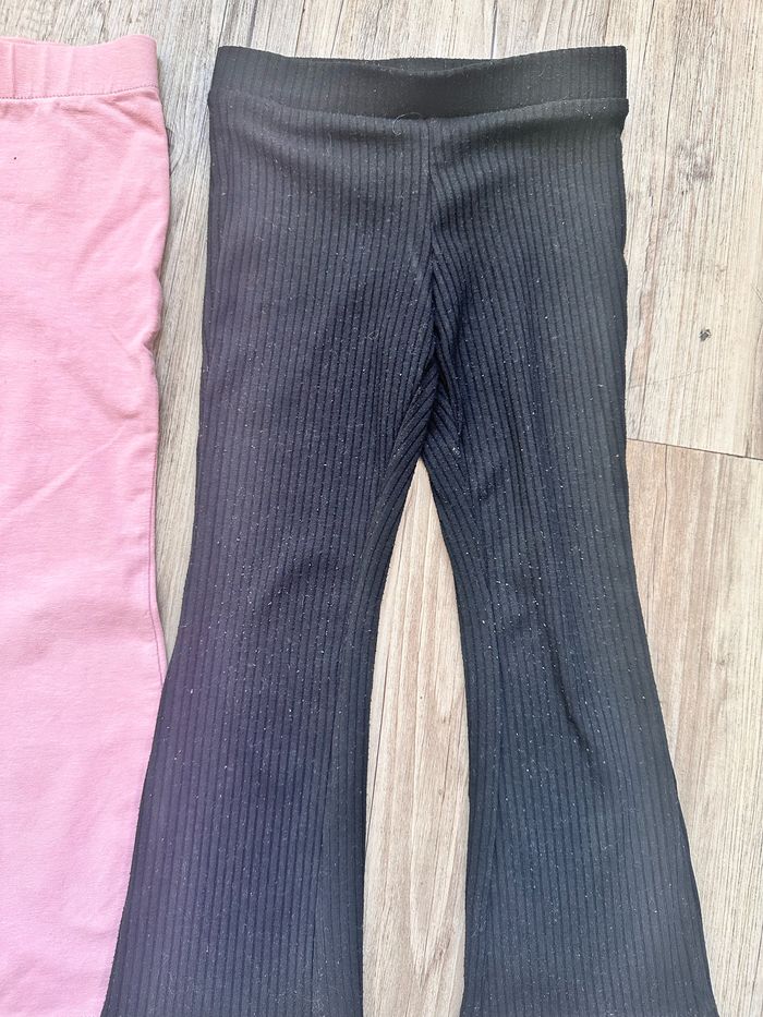 Lot de 2 legging pattes d’éléphant h&m 2/3 ans - photo numéro 2