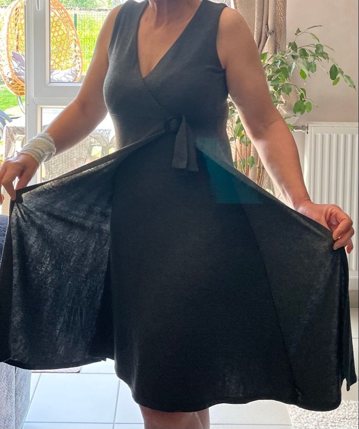 Robe Jacqueline Riu grise évasée – Taille 2 (S/M) Style Casual Élégant - photo numéro 10