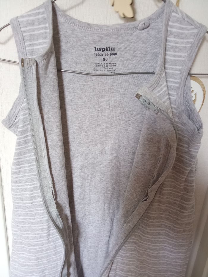 Turbulette,gigoteuse mi saison , été rayé gris, bébé garçon 90 cm de 6 à 24 mois environ Tog 1 - photo numéro 2