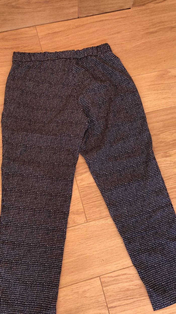 Pantalon fluide léger HM taille 38 carreaux noir et blanc - photo numéro 4