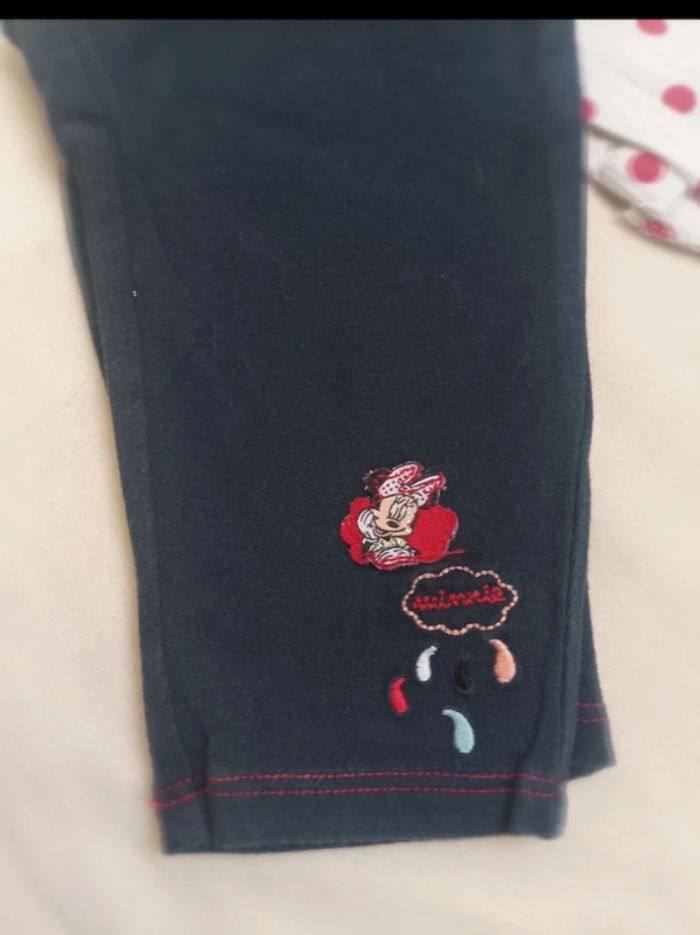 Ensemble Tee-shirt manches longues et legging Disney Baby fille 9 mois - photo numéro 2