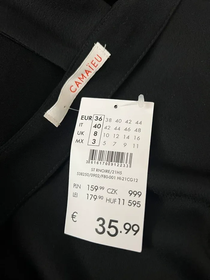 Robe droite col V à épaulettes dos nu Camaïeu - photo numéro 6