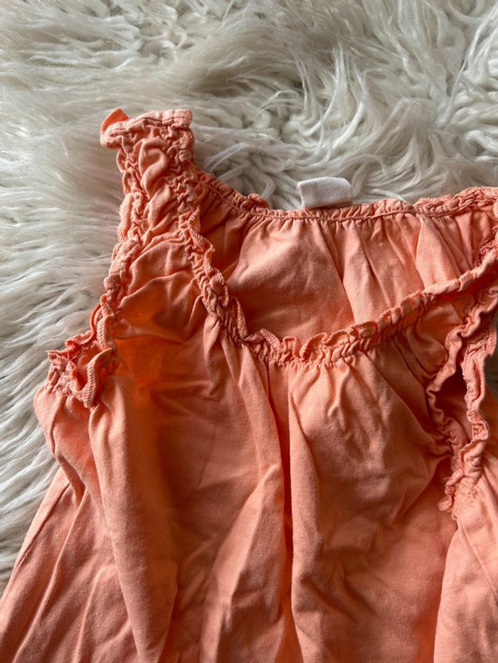 Fille 👧🏻 Top orange d’été h&m taille 12/18 mois - photo numéro 2