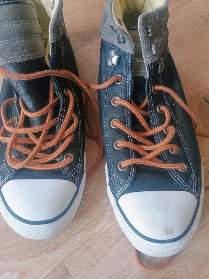 Baskets montantes Converse Chuck Taylor bleues T44.5 - photo numéro 2