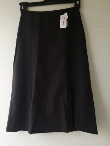 Jupe mi-longue fendue noire | naf naf | taille 36