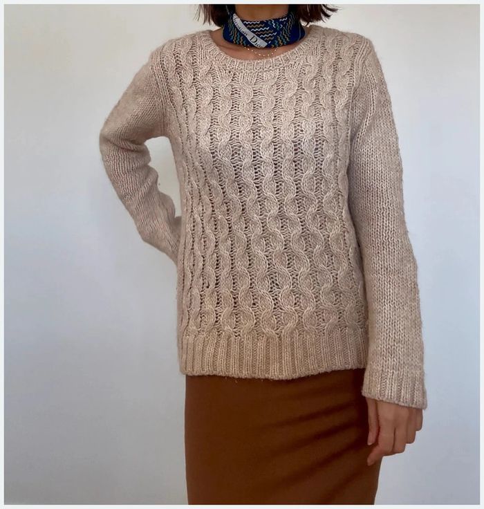 Pull beige Caroll 42 laine et alpaga