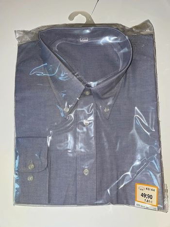 Chemise homme bleu