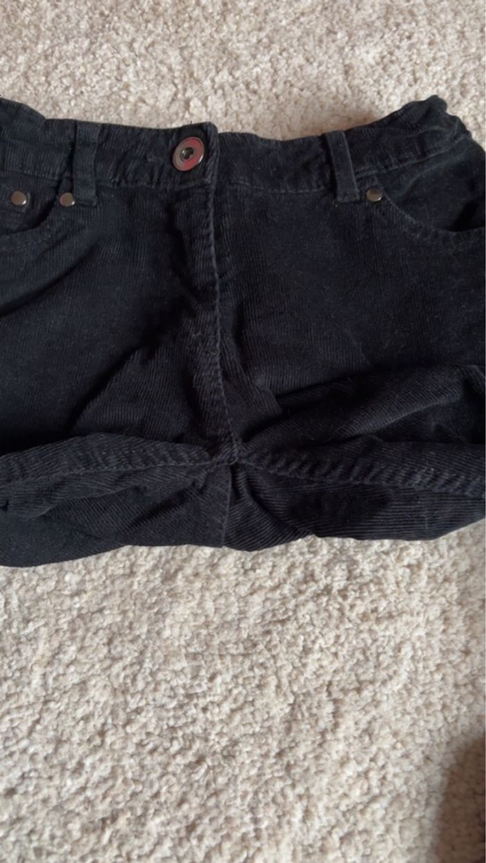 Pantalon en velours noir avec élastique taille 10ans SisMix - photo numéro 3