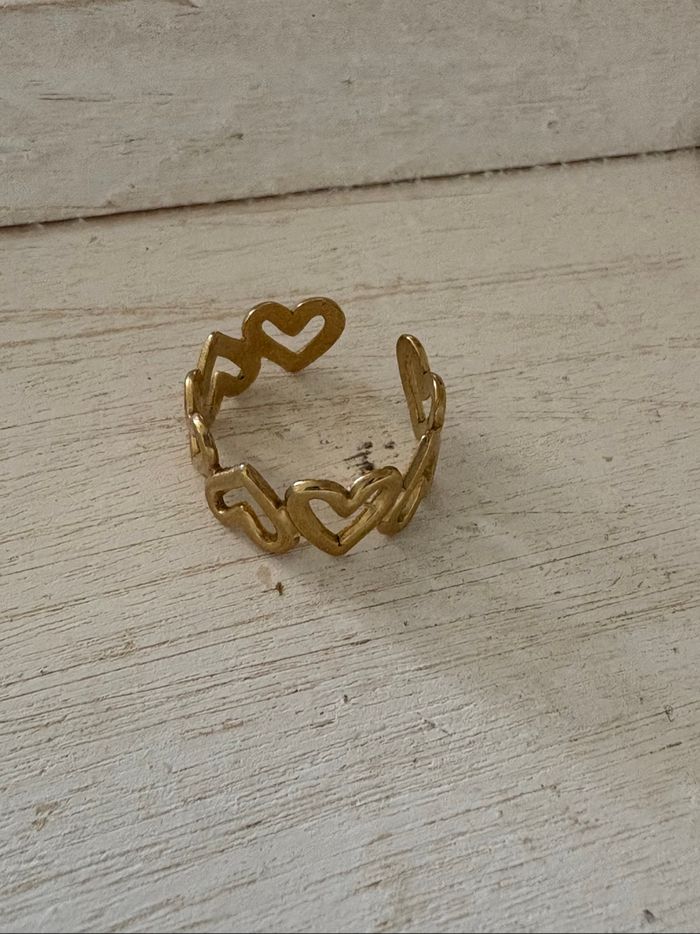 Bague dorée acier inoxydable - photo numéro 5