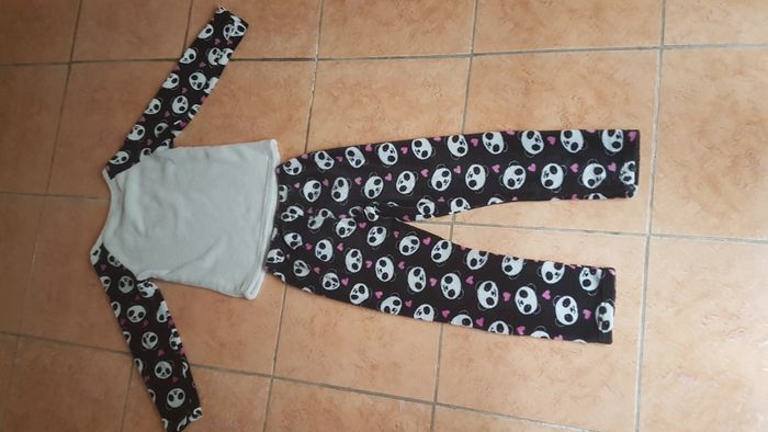 Pyjama 2 pièces fille 8 ans blanc et noir Tissaïa - photo numéro 5