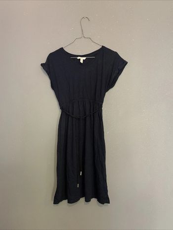 Robe bleu marine + ceinture noire H&M Mama TS