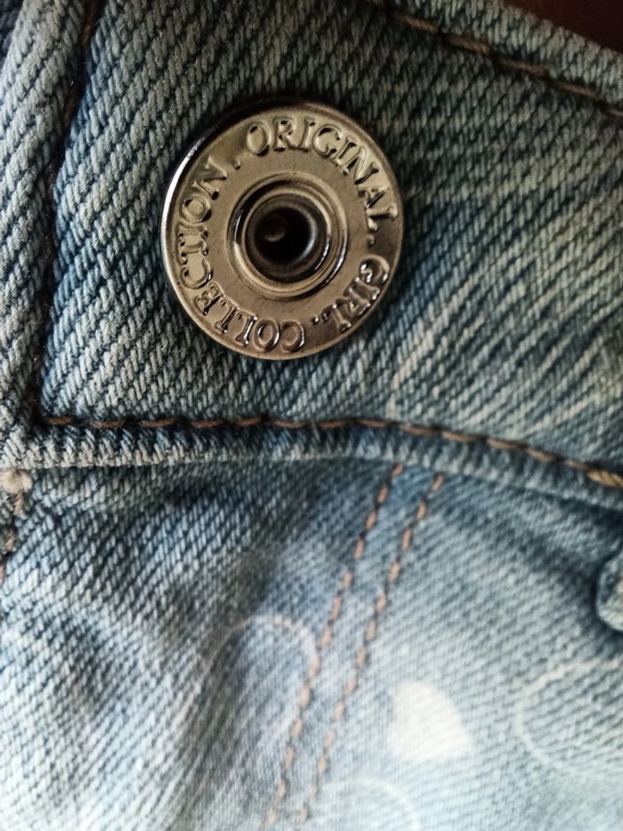 Short en jean bleu à fleurs, 6 ans - In extenso - photo numéro 7