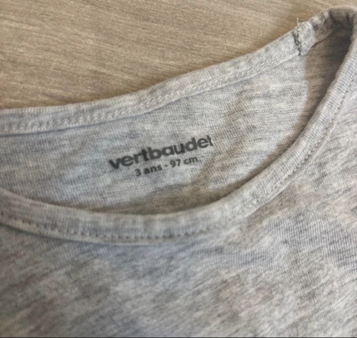 T-shirt gris Vertbaudet - photo numéro 2