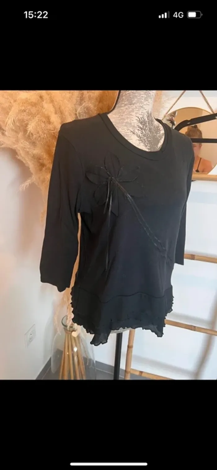 Pull fin noir - photo numéro 2