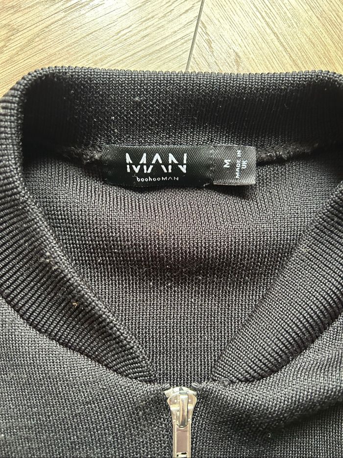 Bomber/Veste Zippée en Maille FINE BoohooMAN - photo numéro 2