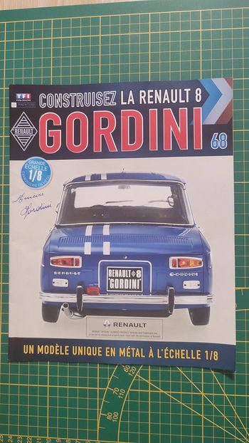 Fascicule seul sans pièce N°68 Renault R8 Gordini 1/8 1/8ème Eaglemoss collections #A67