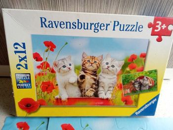 Puzzle boite motifs chats 2x 12 pièces, dès 3 ans, ravensburger, cadeau de Noël