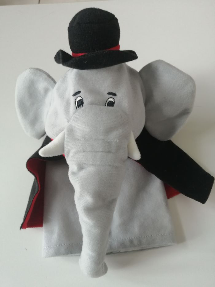 marionnette peluche éléphant - photo numéro 2
