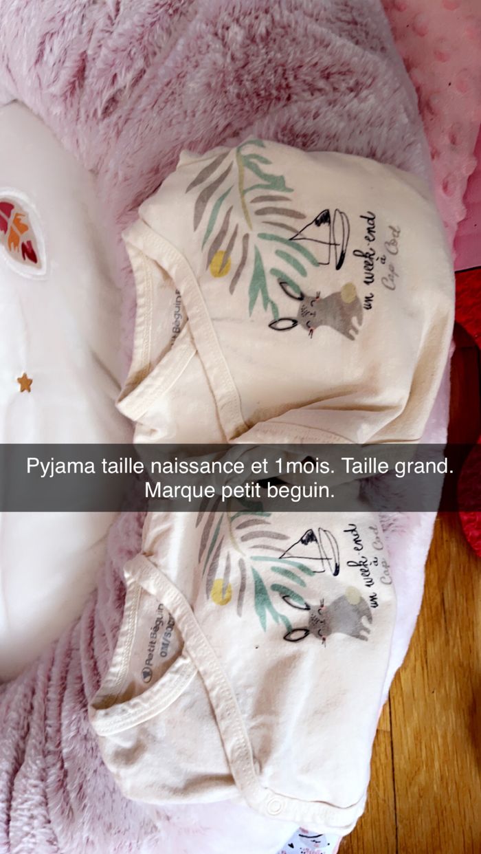 Lot pyjama body 1mois - photo numéro 3