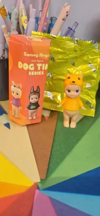 Sonny angel Dog Time caniche jaune/orange neuf NO