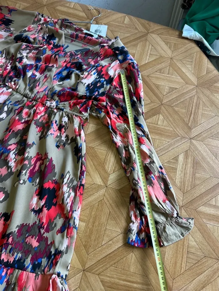 Robe femme robe fluide femme robe kaki femme robe été femme robe automne femme taille 46 taille 48 - photo numéro 6