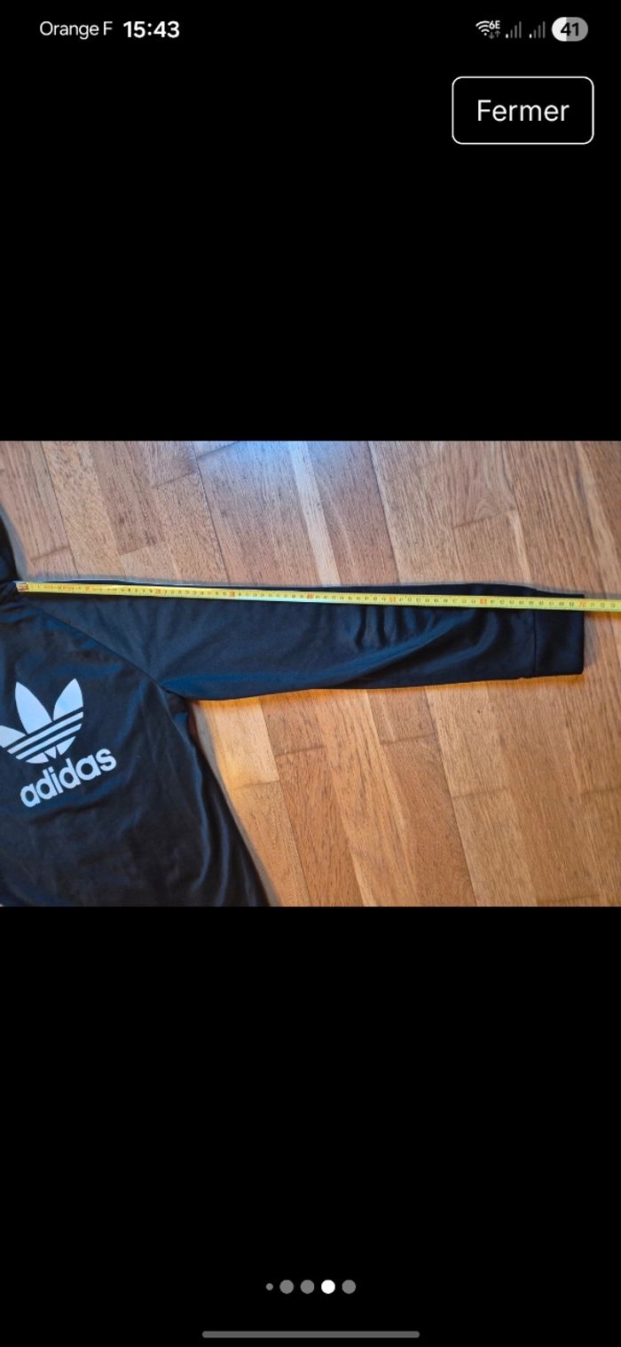 Veste à capuche Adidas originals Noir /Taille M femme - photo numéro 5