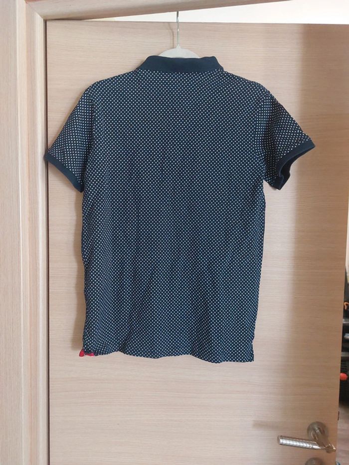 Polo imprimé pois marine - photo numéro 4