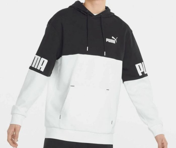 sweat à capuche homme Streetwear Puma noir et blanc taille M 38 - photo numéro 6