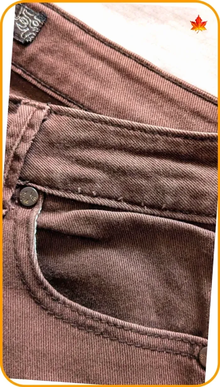 Jeans slim marron femme M - photo numéro 10