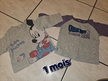 Tee-shirt manche longue  1 mois