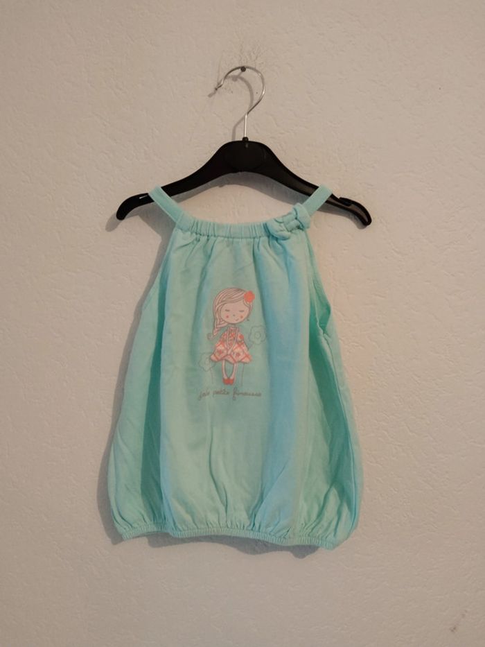 débardeur turquoise fille 12 mois gémo