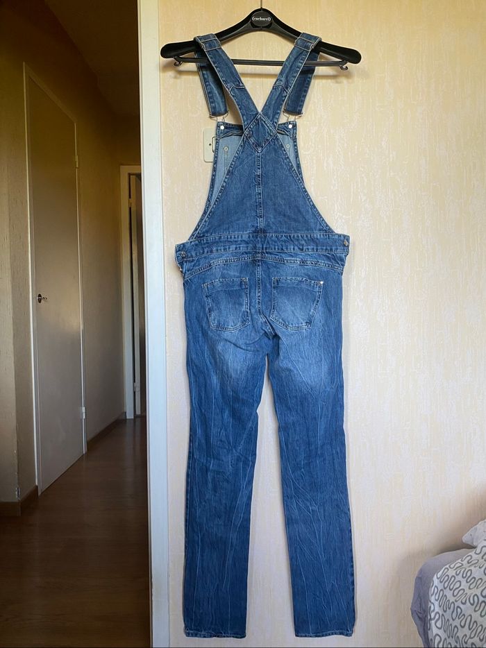 Salopette en jean bleu ciel - photo numéro 2
