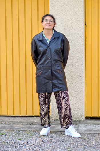 Manteau en vrai cuir taille 40