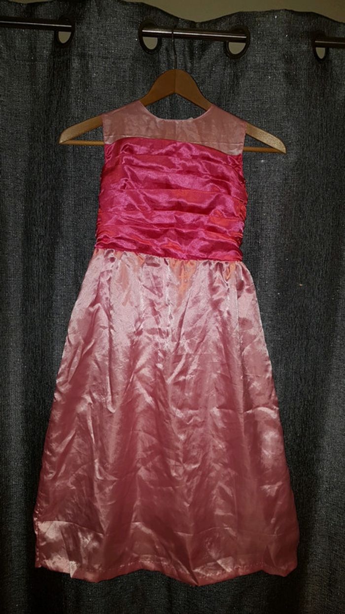 Robe longue de princesse rose 6 ans
